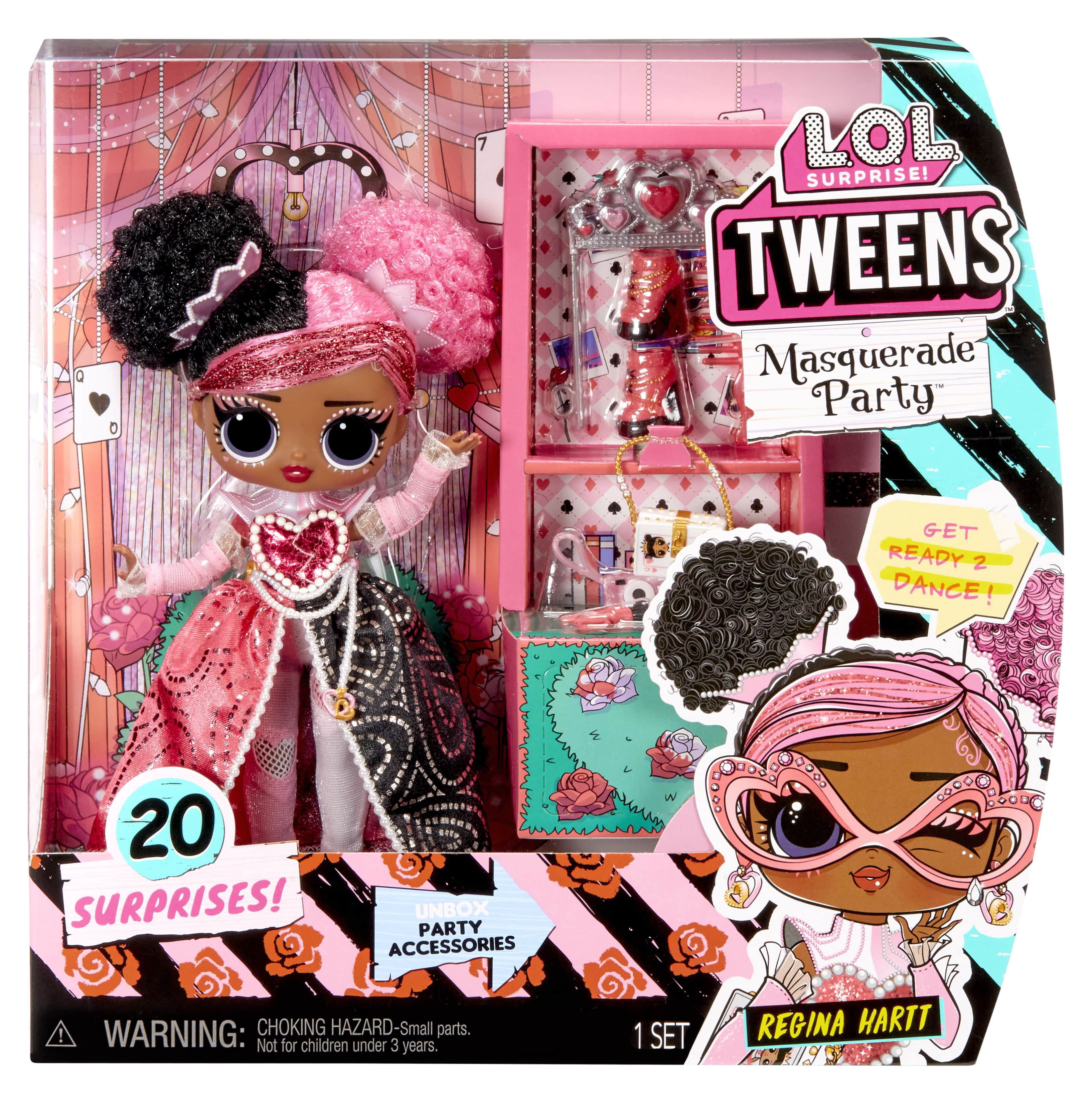 L.O.L. Surprise Tweens Masquerade Party Fashion Doll Regina Hartt with 20 Surprises Including Party Accessories and 2 Fashion Looks – Great Gift for Kids Ages 4+