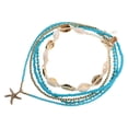 thumbnail image 3 of 5 collares bohemios multicapa con conchas, estrellas de mar y cuentas de arroz, joyería de moda para mujer, para playa, verano y ropa informal., 3 of 3