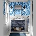 thumbnail image 2 of S4Sassy Peel and Stick Wall Covering, Monochrome Seahorse Waves Removable Wall Wrap - Blue Instant Walls Makeover Mural for Bathroom, Laundry Room, Closet - Self-Adhesive Wallpaper Vinyl -25"x360", 2 of 8