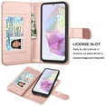 thumbnail image 4 of For Samsung Galaxy A36 5G Case Wallet with Card Holder, Lanyard and Kickstand for Women Men, Ebizware Magnetic Flip Detachable PU Leather Wallet Phone Case Cover for Galaxy A36 5G - Marble Pink, 4 of 8