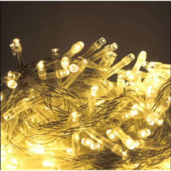 Serie Navideña 300 Luces LED ECD Decorativa Luz Cálida 12m