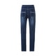 thumbnail image 4 of Pantalones largos para hombre, casuales, de mezclilla, de algodón, rectos, rotos, con agujeros, pantalones largos, pantalones para hombre, 4 of 9