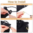 thumbnail image 5 of Uxcell D-Rings Screw in Shackle 6 Pcs Zinc Alloy Semicircle Buckles Replacement for Purse Keychain Accessories Light Gold 1", 5 of 7