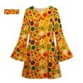 thumbnail image 1 of Ensemble de Cour pour Usage Quotidien Élégant Robe Hippie Disco des Années 70 avec Foulard et Robe Imprimée, 1 of 4