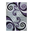 thumbnail image 2 of Masada Rugs Area Rug Modern Contemporary Design 1100 Purple Grey White Black (6 Feet X 9 Feet), 2 of 7