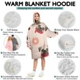 thumbnail image 5 of Pug and Donut Wearable Oversized Blanket,Wearable Blanket Hoodie for Adults,Cozy Hooded Blankets with Super Pockets,Super Warm Fuzzy Pullover for Women & Men, 5 of 6