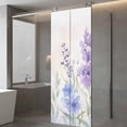 thumbnail image 4 of Lavender Spring Window Privacy Film, Farmhouse Pastoral Pastel Flowers Static Cling UV Sun Blocking Tint Film Heat Control Windows Films for Bedroom Bathroom, Window Stickers 23.6"x59", 4 of 8