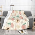 thumbnail image 2 of XMXT Throw Blanket, Pink Peaches Print Machine Washable Blankets for Sofa, 40 x 30 inches, 2 of 9