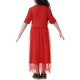 thumbnail image 4 of KAUOD Girls Tulle Long Dress Muslim Mesh Lace Short Sleeve Dresses Teen Kids Crew Neck Soft Eid Prayer Traditional Clothes, 4 of 8