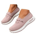thumbnail image 3 of YLYL Slip on Sneakers Women Breathable Mesh Knitted Woven Low Top Walking Shoes Lightweight Wide Width Non-Slip Shoes, 3 of 8