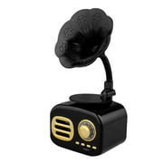 WREESH Retro Bluetooth Gramophone Speaker Portable Mini Retro Wireless Speaker HQ-Sound