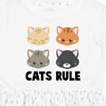 thumbnail image 4 of Inktastic Cats Rule with Cat Heads Girls Toddler Dress, 4 of 5