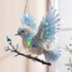 thumbnail image 2 of Crystal Sky Bluebird Stained Glass Art Ornament (20 cm), 2 of 4