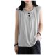 thumbnail image 2 of Xuyuer Womens Tank Tops Summer Spring Sleeveless Casual Cute Basic Trendy Loose Flowy Beach Shirt Vacation Outfits 2026 Scoop Neck Button Pullover Casual Loose Fit Dressy Tunic Tops, 2 of 5