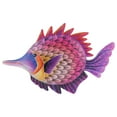 thumbnail image 3 of Raindrops Purple Iron Metal Fish Wall Decor EyeCatching Ocean Art for Home Garden Bar 19.5 x 10.5 Inches, 3 of 8