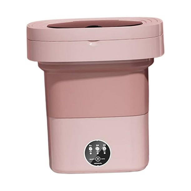 Mini lavadora plegable, lavadora pequeña compacta, 8L, 3 modelos, lavadora de cubo pequeña de alta potencia para RV, dormitorio, hogar, ropa de bebé, Rosa Soledad Lavadora portátil