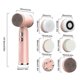 thumbnail image 5 of 6-in-1 Electric Facial Cleansing Brush, Hot/Cold Massage Exfoliator Deep Pore Cleaner, Waterproof Silicone Face Scrubber, 5 of 5