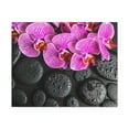 thumbnail image 4 of Violet Orchid on Stones Forest Floral Nature Photography Canvas Wall Art for Home Decor Ready-to-Hang, 4 of 18