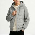 thumbnail image 7 of YUANxueke Boys Zip Up Thickened Coat, Long Sleeve Puffer Jacket with Drawstring Hood, Winter Warm Casual Outerwear, 7 of 7