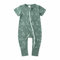 Tbopshirt Baby Boy Romper,toddler Romper,Summer Newborn toddler Baby Girls Boys Bodysuit Short Sleeve Printed Zipper one-piece Romper Jumpsuit,Baby Clothes