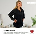thumbnail image 6 of Inspired Comforts Mastectomy Recovery Hoodie Sweatshirt with Drain Pockets | Post Breast Cancer Recovery | Full Sleeve | M, Black, 6 of 6