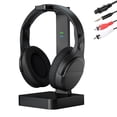 thumbnail image 1 of ANSTEN Auriculares inalámbricos para ver televisión con base de carga de transmisor RF RCA óptico digital de 2,4 GHz, auriculares sobre la oreja con 3 modos de audio, alcance inalámbrico de 197 pies,, 1 of 5