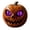 Purple, variant on Resin Spooky Pumpkin Figurine with Red Cat-Eye, 3.9 Inch Halloween Tabletop Statue, Creepy Shelf Mantel Desk Party Decoration (Red)