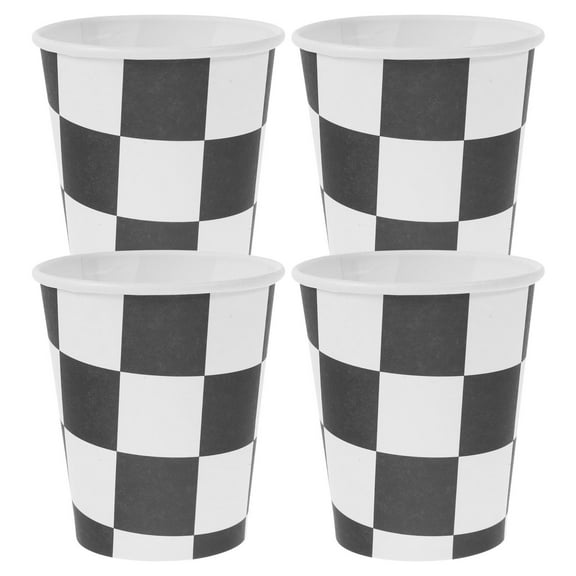 Luxshiny 20Pcs Practical Disposable Beverage Cups with Racing Party Paper Theme