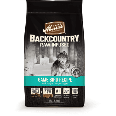 Merrick Backcountry Raw Infused Grain-Free Game Bird Recipe Dog Food, 4