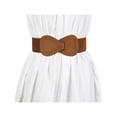 thumbnail image 6 of INSPIRE CHIC 2Pcs Women Interlock 8-shaped Faux Leather Buckle Elastic Waist Belts, 6 of 7