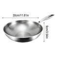 thumbnail image 2 of Premium Non Stick Wok Pan - 12" Large Flat Bottom Wok - Woks & Stir-fry Pans Nonstick Cookware - Titanium Skillet for Frying, Oil-Free, PFOA-Free, Non Toxic (no Lid), 2 of 4