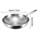 thumbnail image 5 of Sartén Sartén wok de titanio antiadherente, sin revestimiento, con superficie martillada, compatible con cocinas de inducción, 26 cm Yulucky, 5 of 7