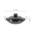 thumbnail image 5 of LEEYNEER Wok Rond en Acier Inoxydable Noir 1 Pcs Accessoire de Cuisine Intérieur, 5 of 5