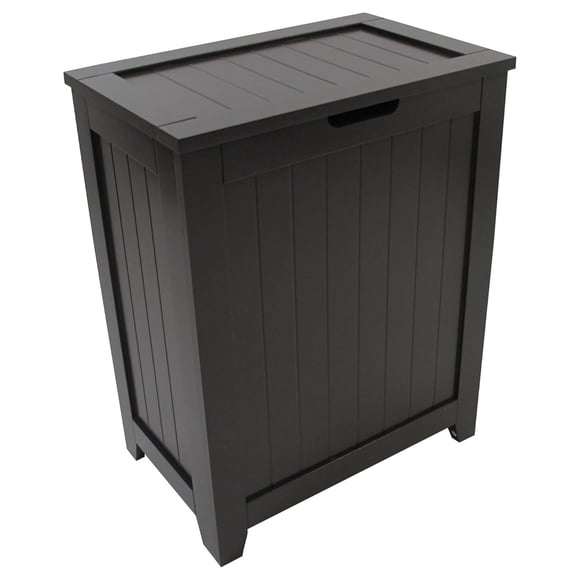 Redmon Contemporary Wooden Clothes Hamper for Bedroom and Laundry Room, Espresso