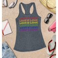 thumbnail image 3 of S4E Women's Love is Love Rainbow Gay Pride Racerback Slim Fit Large Charcoal, 3 of 4