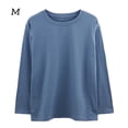 thumbnail image 1 of Camiseta de mujer Blusa suelta de manga larga de color sólido Blusa tipo sudadera, Azul, M Inevent AP001130-21, 1 of 7