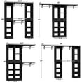 thumbnail image 7 of Homieasy 58" - 90" W Closet System, Large Walk in Closet Organizer with 3 Hanging Rods and Shelves, Heavy Duty Wood Closet Wardrobe with 2 Drawers and Shoe Rack, Reversible Clothing Rack, Black, 7 of 7