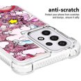 thumbnail image 4 of Compatible with Samsung Galaxy A23 5G Case Liquid Glitter Cute Stylish Slim Silicone Quicksand Sparkle Shockproof Protective for Women Girls Case for Samsung Galaxy A23 5G Pink Horse YB, 4 of 12