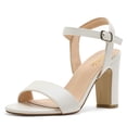 thumbnail image 1 of Sandalia DREAM PAIRS GISELA-1 Blanca con Tacones Anchos Talla 7, 1 of 6
