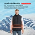 thumbnail image 7 of Plus Size Heated Jackets for Men Unisex Casual Zipper Four Control 21 Areas Heat Heating Vest USB Charging Vest, 7 of 7