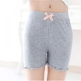 thumbnail image 6 of 3-12 Years Girl's Solid Color Frill Trim Boyshort Underwear Safety Dress Panties 4 Pack, 6 of 8