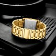 thumbnail image 5 of Relojes para Hombre Relojes de Pulsera Cuadrados Reloj de Oro de Acero Inoxidable Reloj de Pulsera con Diamantes Relojes Decorativos, 5 of 5