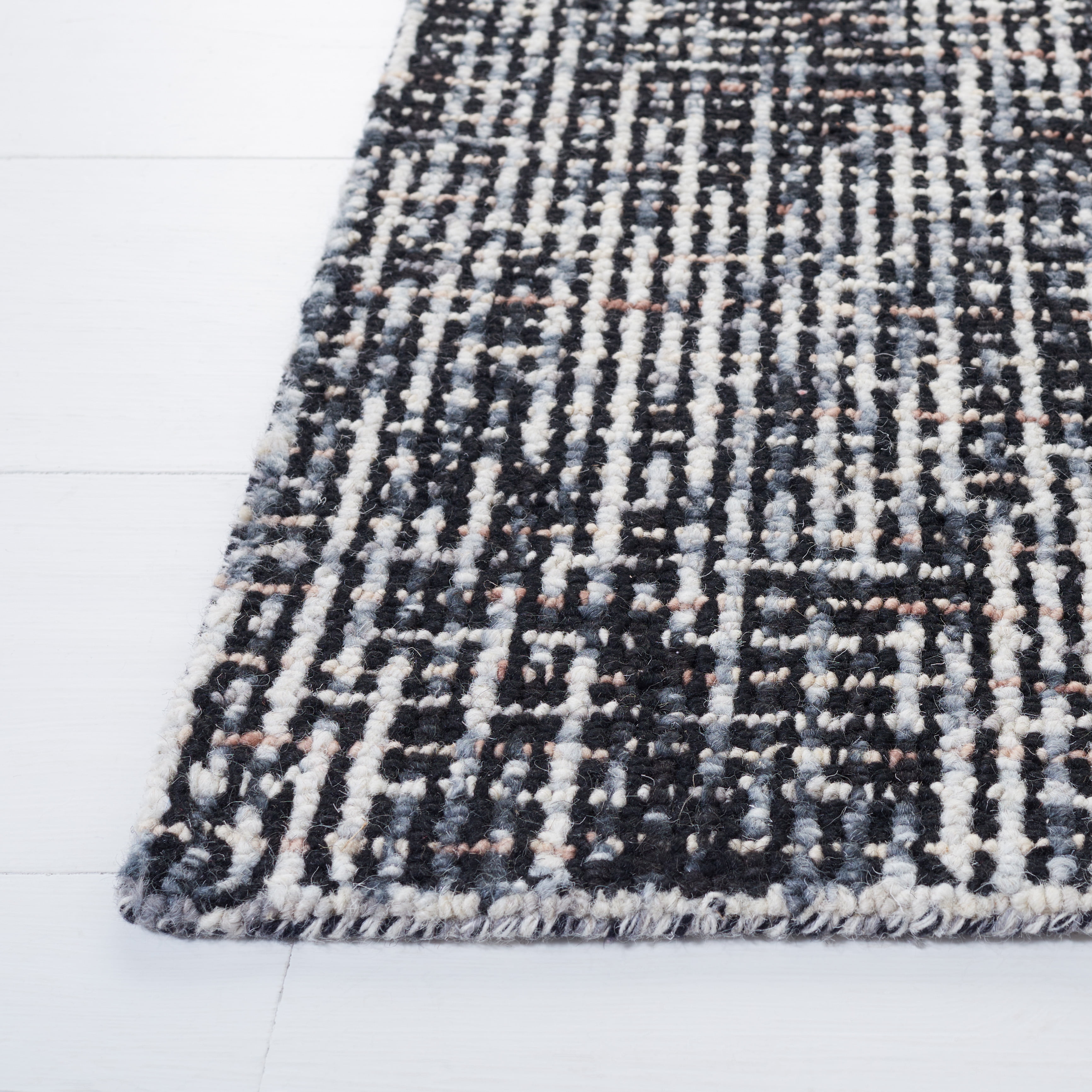 Safavieh Abstract Delia Distressed Wool Area Rug, Black/Gray, 3' x 5'