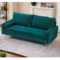thumbnail image 3 of US Pride Furniture Villeda 70''W Polyester Square Arms Loveseat Greenish Blue, 3 of 5