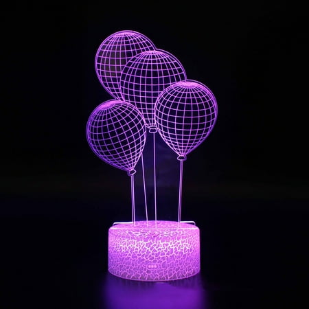 

Homeex Hot Air Balloon Valentine s Day Series 3d Colorful Night Light 2Style M