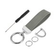 thumbnail image 1 of Unique Bargains Car Keychain Universal Key Chain with Ring for Key Fobs for Home Zinc Alloy Silver Tone Gray 1 Set, 1 of 6