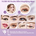 thumbnail image 2 of Espejo de maquillaje MIYADIVA con aumento de 30 x 1 x 1 x 1 x, color morado, 2 of 7
