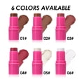 thumbnail image 2 of Julystar Face Beauty Stick Shade 06 Contouring Blush Highlight 3-in-1 Cream Makeup Stick Long Wear Buildable Color for Cheeks Lips Eyes, 6g, 2 of 12
