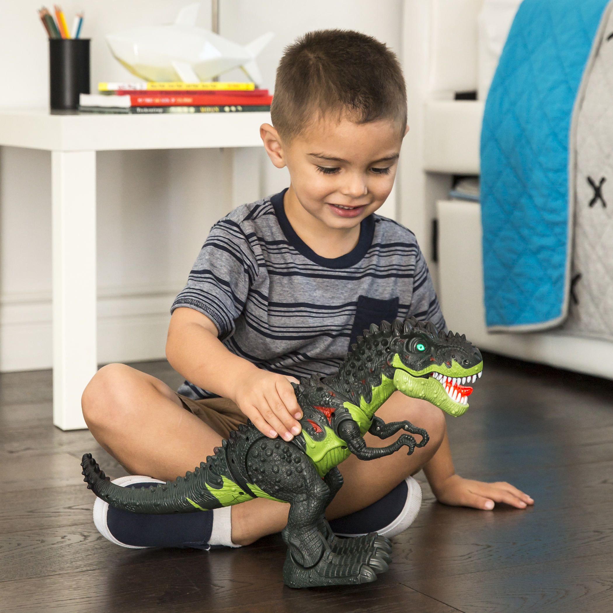 Best Choice Products Kids Walking Tyrannosaurus Rex T-Rex Jurassic Dinosaur Toy w/ Lights, Sound, Realistic Movement - image 2 of 7