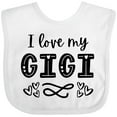 thumbnail image 3 of Inktastic I Love My Gigi with Hearts Boys or Girls Baby Bib, 3 of 4